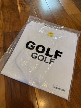 Golf Wang White Short-Sleeve Tee with Black GOLF Logo